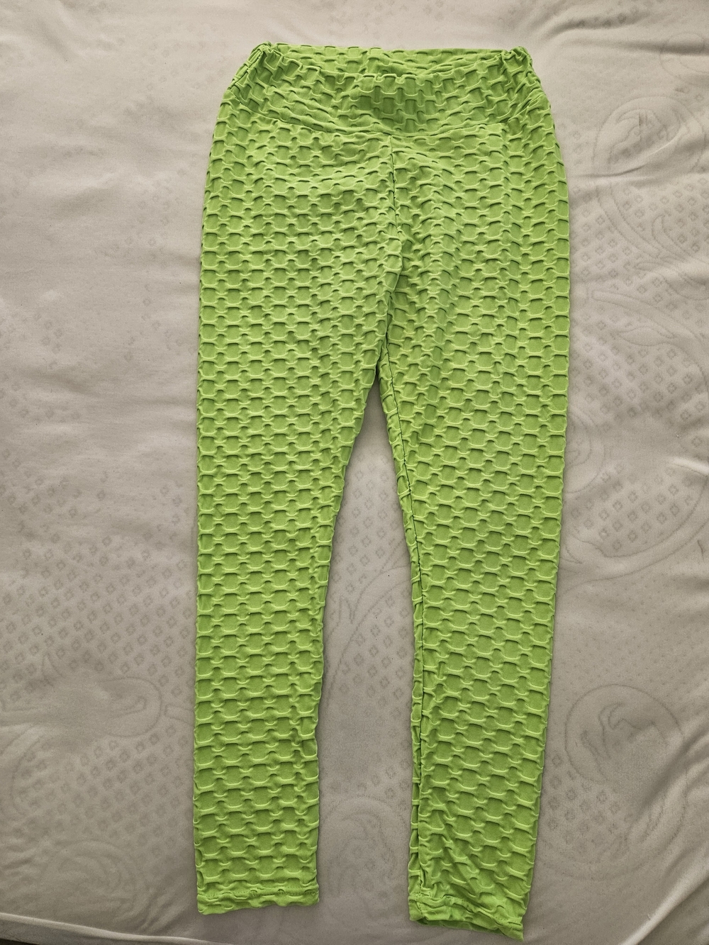 TRUE ROCK Lime Green Textured Leggings
